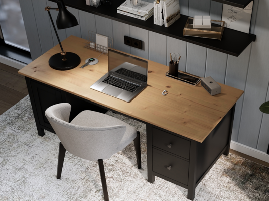 1 full hemnes hemnehs ikea kymor stol pismennyj chernyj svetlo korichnevyj6