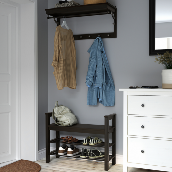 HEMNES ХЕМНЭС/MIRA скамья для обуви черная 