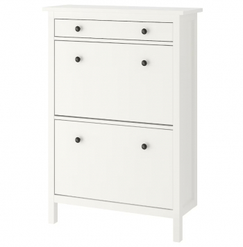 HEMNES ХЕМНЭС/MIRA галошница 2 отделения, 1 ящик белая