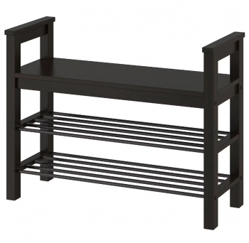 HEMNES ХЕМНЭС/MIRA скамья для обуви черная 