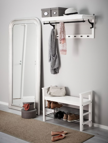 HEMNES ХЕМНЭС/MIRA скамья для обуви  белая