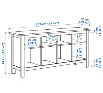 HEMNES ХЕМНЭС/MIRA стол консольный/тумба ТВ