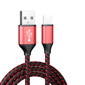 Кабель Micro USB черный + красный