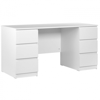 KASTOR/MALM стол белый 2 тумбы