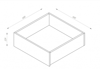 ORION/MALM ящик под кровать 60 см венге
