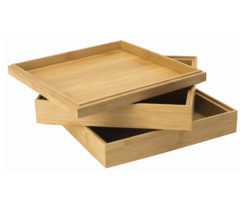 Sensea Bamboo коробка квадратная 23x10x23 см