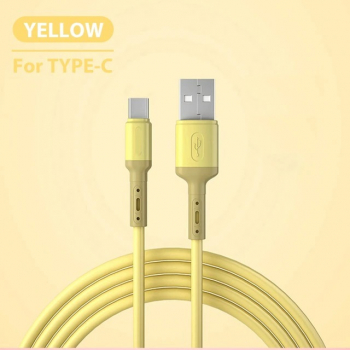 USB Type C кабель для быстрой зарядки жёлтый