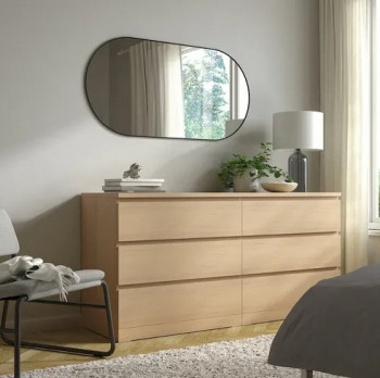 VÄRMA/MALM комод белёный дуб 6 ящиков